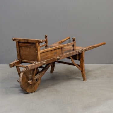 Antique Chinese Elm Wheelbarrow