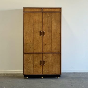 Vintage Burl Wood Armoire 