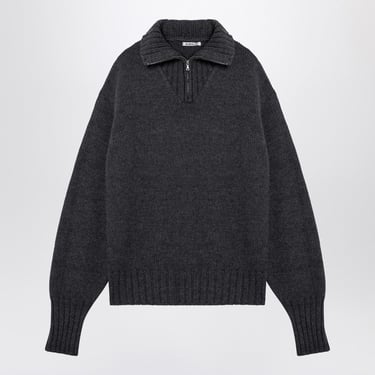 Auralee Dark Grey Wool Jumper Men