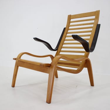 1960s Jan Vanek Beech Bentwood Armchair, Czechoslovakia 