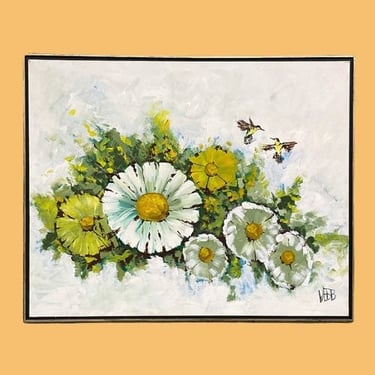 LOCAL PICKUP ONLY ———— Vintage Turner M F G Daisy Flower Painting by Webb 