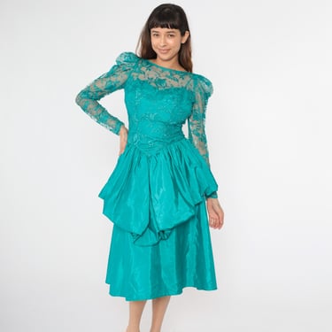 80s Prom Dress Pink Party Dress Puff Sleeve | Shop Exile - Tucson, AZ |  ATTIC