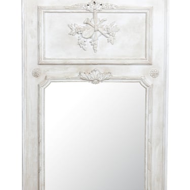 White Painted Trumeau Mirror