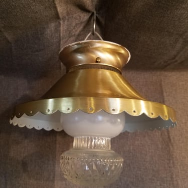 Vintage Single Bulb Flush Mount Lantern Ceiling Light H8.75 x D11