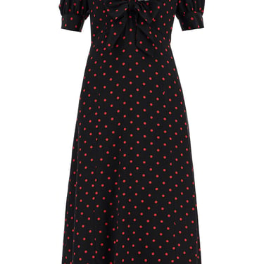 Alessandra Rich 'Polka Dot Silk Midi Dress' Women