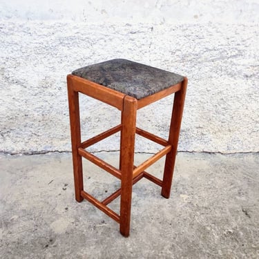 Vintage Bar Stool/ Mid Century Stool/ Wooden Stand/ Flower Stand/ Uphostered Stool/ Retro Chair /Vintage Stool / Yugoslavia/ 80s 