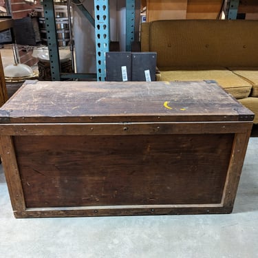 Antique Wooden Trunk 39.25 x 20 x 18.25