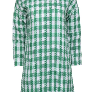 Tuckernuck - Green & White Plaid Tweed Dress Sz S