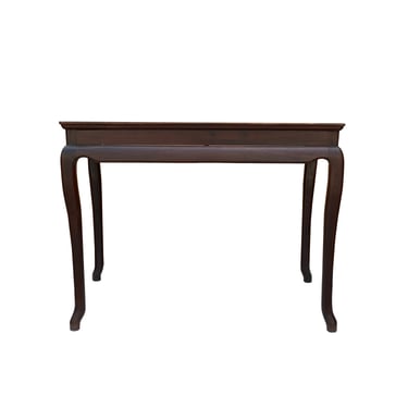 Chinese Brown Wood Clean Apron Curve Legs Console Side Altar Table cs7271E 