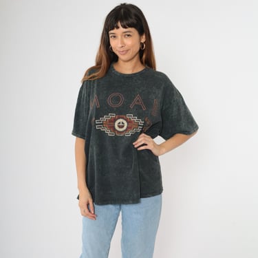 90s Moab Utah T Shirt Southwestern Graphic Tee Acid Wash Black Retro Tourist Tshirt Kokopelli Souvenir Vintage 1990s Soffe Extra Large xl 