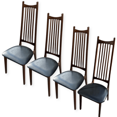 Set of 4 Scandinavian Modern Teak Dining Chairs