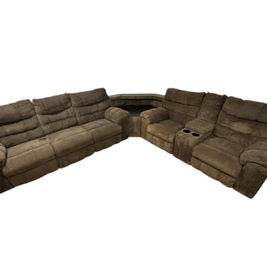 Brown Reclining Sectional