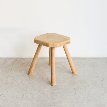 Raw Wood Milking Stool