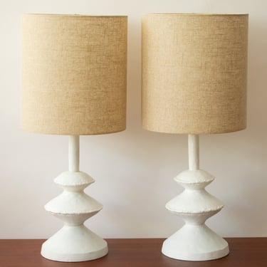 Pair of Giacometti Style Table Lamps