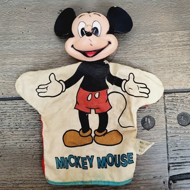 Vintage Walt Disney Mickey Mouse Hand Puppet 