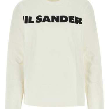 Jil Sander Women Ivory Cotton T-Shirt