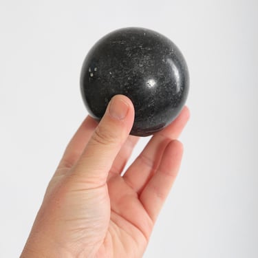 Vintage gray Marble sphere paper weight 