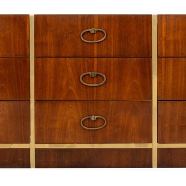 Mid-Century Campaign Style Chest of Drawers, 1974