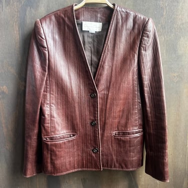 Oscar De La Renta Leather Jacket
