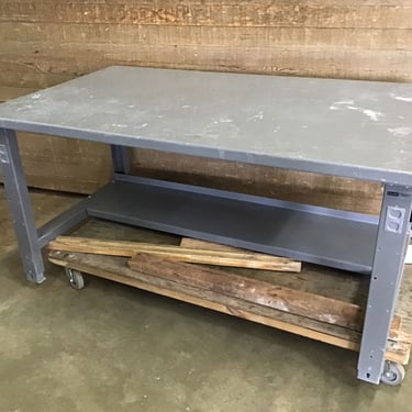 Uline Adjustable Height Steel Work Table (Tacoma)