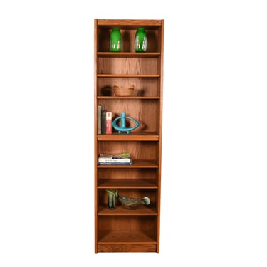 84′ Tall-n-Slim 24′ Sq Oak Bookcase w. Adjustable Shelves #1