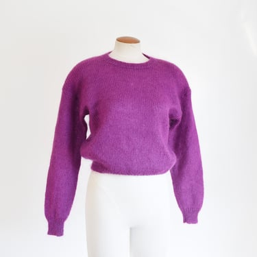 1980s Purple Mohair Sweater - M 