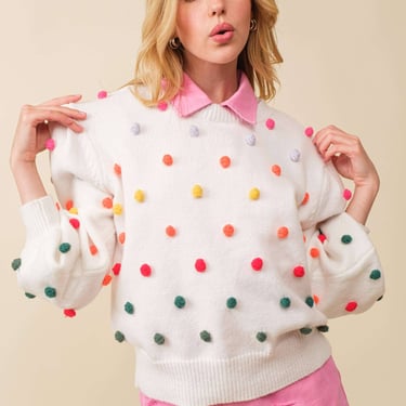 3D Polka Dot Sweater