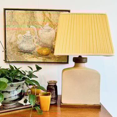 Ceramic and Wood Table Lamp
