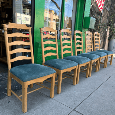 Dolly Partoné | Set of Six Solid Wood Dining Chairs