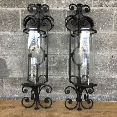 &#8220;Wrought Iron&#8221; Candle Lantern Set (Seattle)