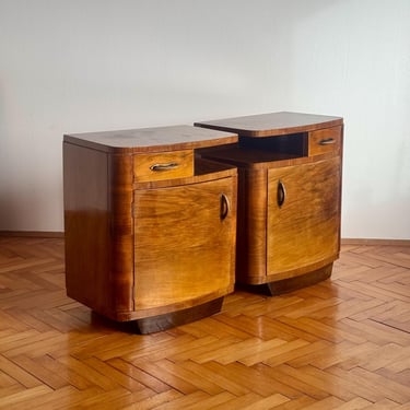 Pair of Vintage Wooden Nightstands / Mid Century Bedside Tables with Drawers / Bedroom Furniture / Bedroom Decor / Yugoslavia / 1960s 