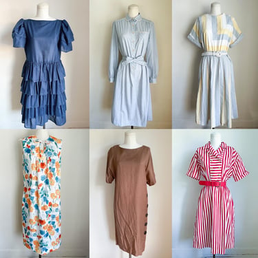 Vintage lot of 6 Dresses - all size M 