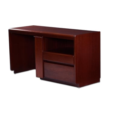 German Modern Rosewood Desk with Drawers and Shelf 