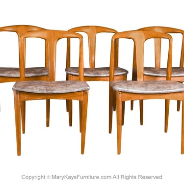 Johannes Andersen Danish Teak Mid Century Juliane Dining Chairs 