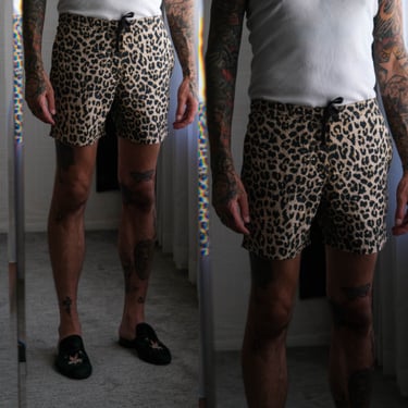 ALL SAINTS Leopard Hybrid Walking Swim Trunk Shorts Unworn w/ Tags | Size Medium 32-34 | 16