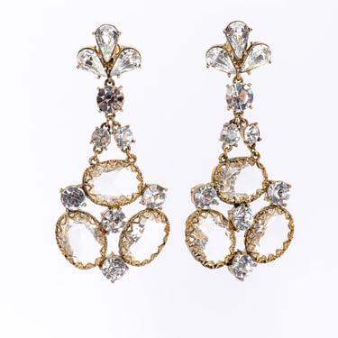 Crystal Cluster Chandelier Earrings