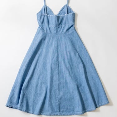 Carleen Rickrack Jo Dress - Medium Wash Chambray