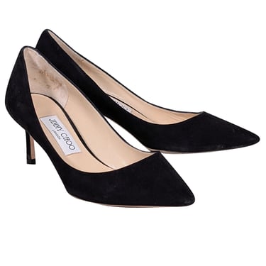 Jimmy Choo - Black Suede Pointed Toe Pumps Sz 7