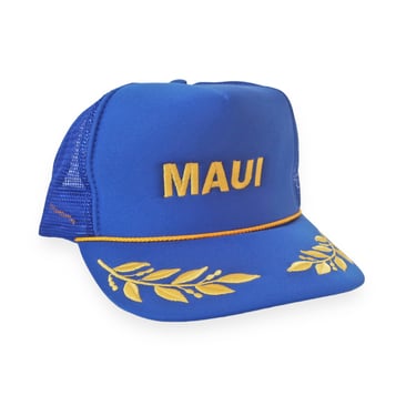 vintage Maui hat / Hawaii hat / 1990s Maui trucker hat snapback captains hat 