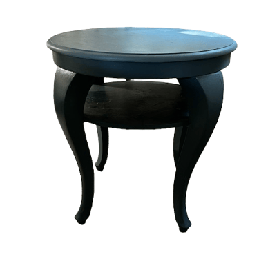 2 Tier Blue Round Painted Wormwood Accent Table UL259-11