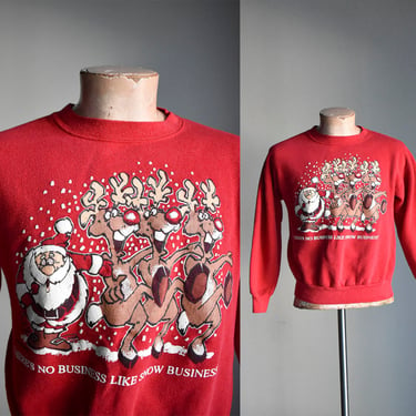 1980s Santa Pullover Sweatshirt 