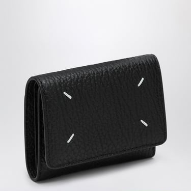 Maison Margiela Black Grained Leather Wallet Women