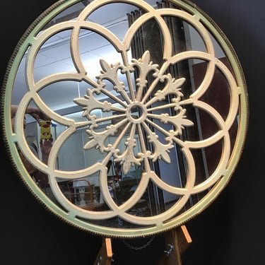 Green + White Medallion Mirror (Seattle)