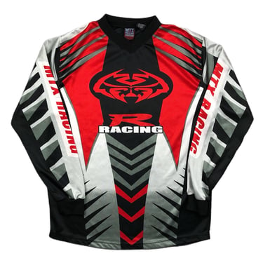 Vintage 90s/Y2K MTX Motocross All Over Print Long Sleeve Racing Jersey Size Medium/Large 