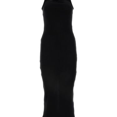Loewe Woman Black Cotton Fitted Dress