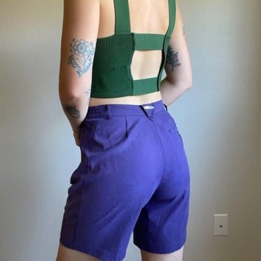 Vintage Jamie Sadock Womens High Waisted Cargo Purple Hiking Shorts Sz 6 