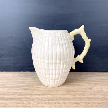 Belleek limpet shell milk pitcher - vintage Irish pottery 