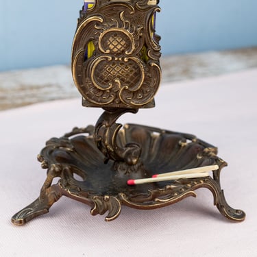 Antique Bronze Jugendstil Matchbox Holder
