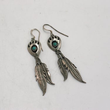 vintage sterling silver dangle earrings 