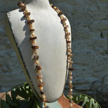Amber & Rust Stone Necklace